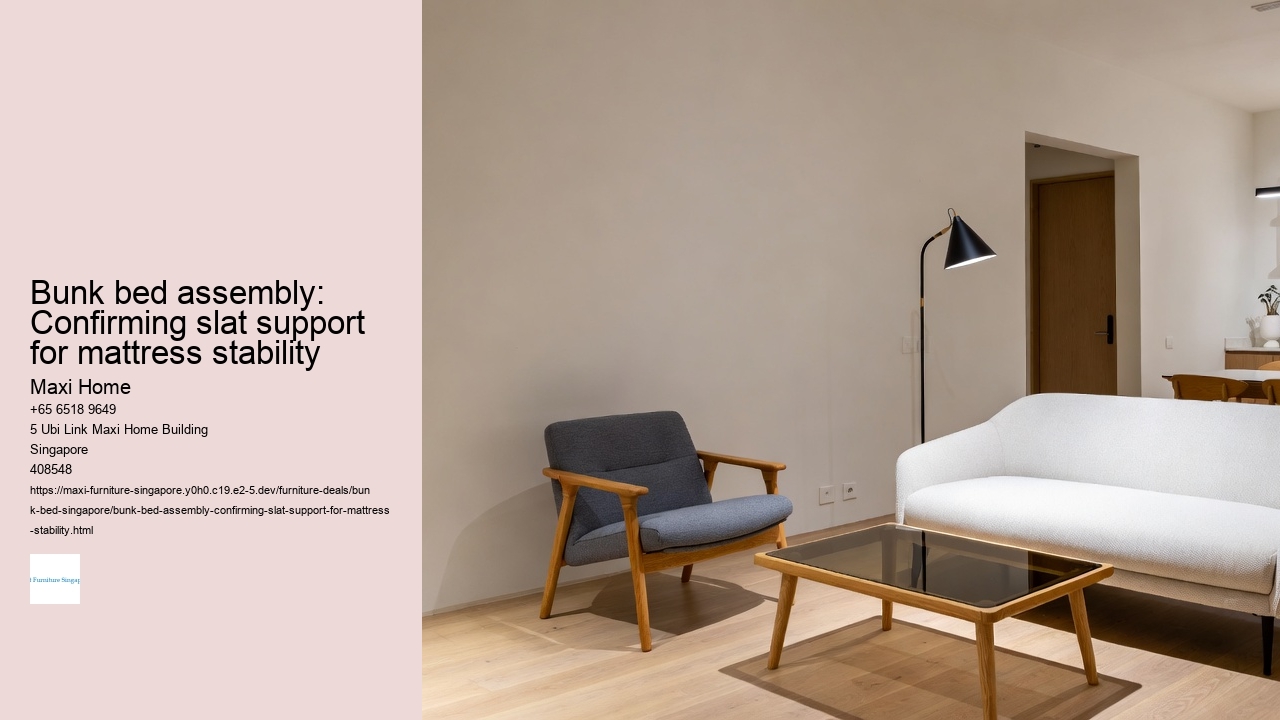 Bunk bed assembly: Confirming slat support for mattress stability