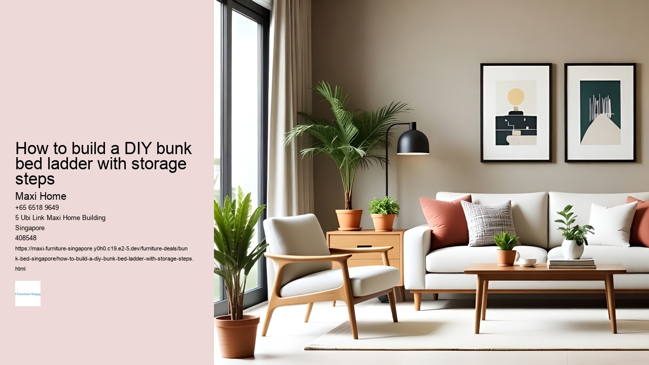 How to build a DIY bunk bed ladder with storage steps