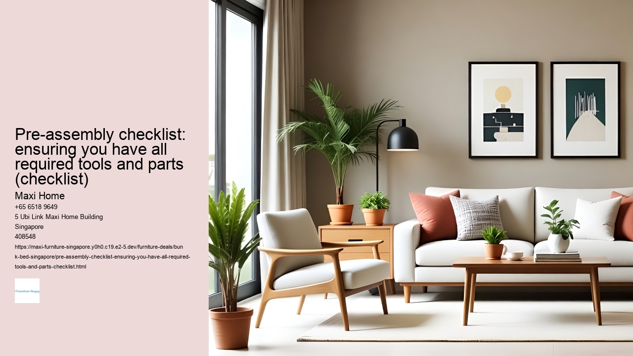 Pre-assembly checklist: ensuring you have all required tools and parts (checklist)