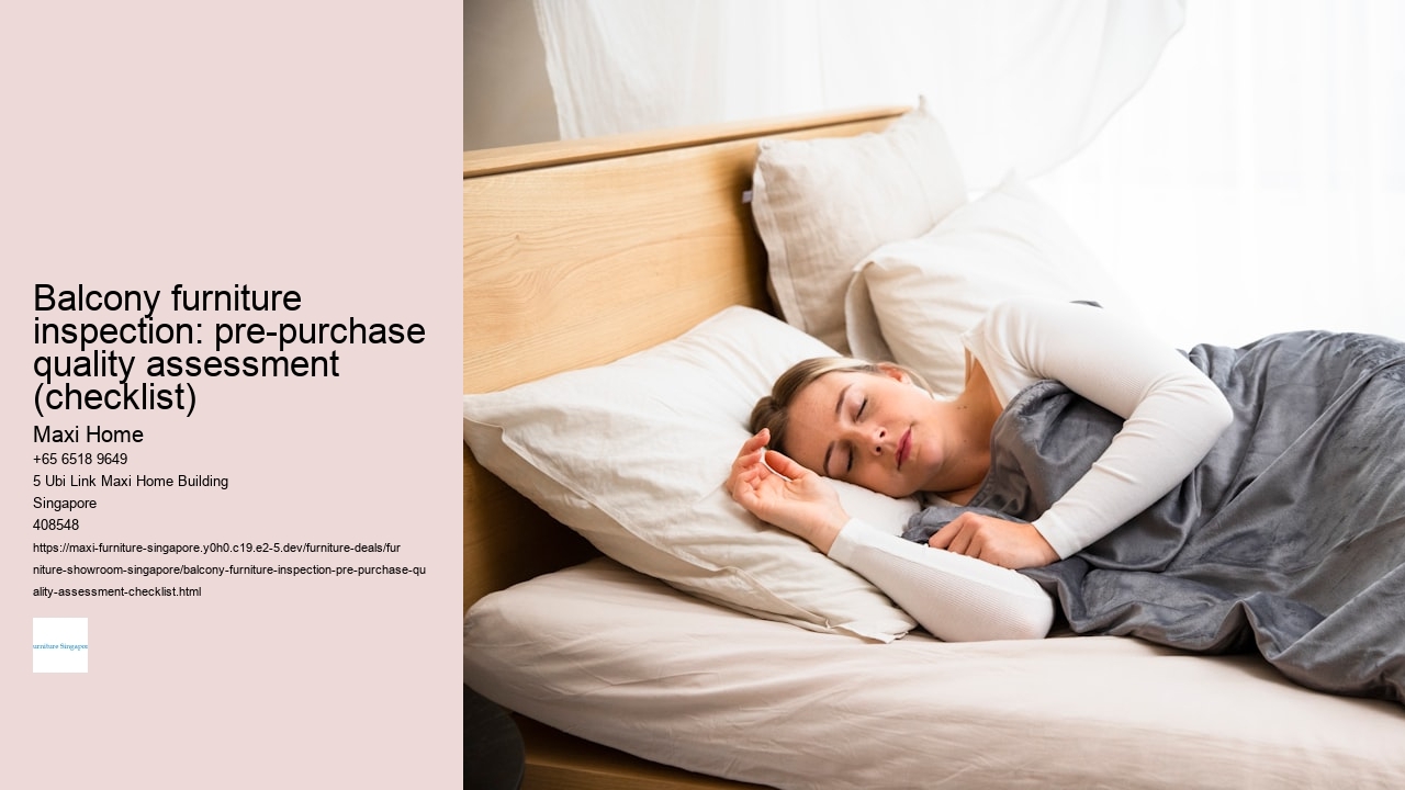 Balcony furniture inspection: pre-purchase quality assessment (checklist)