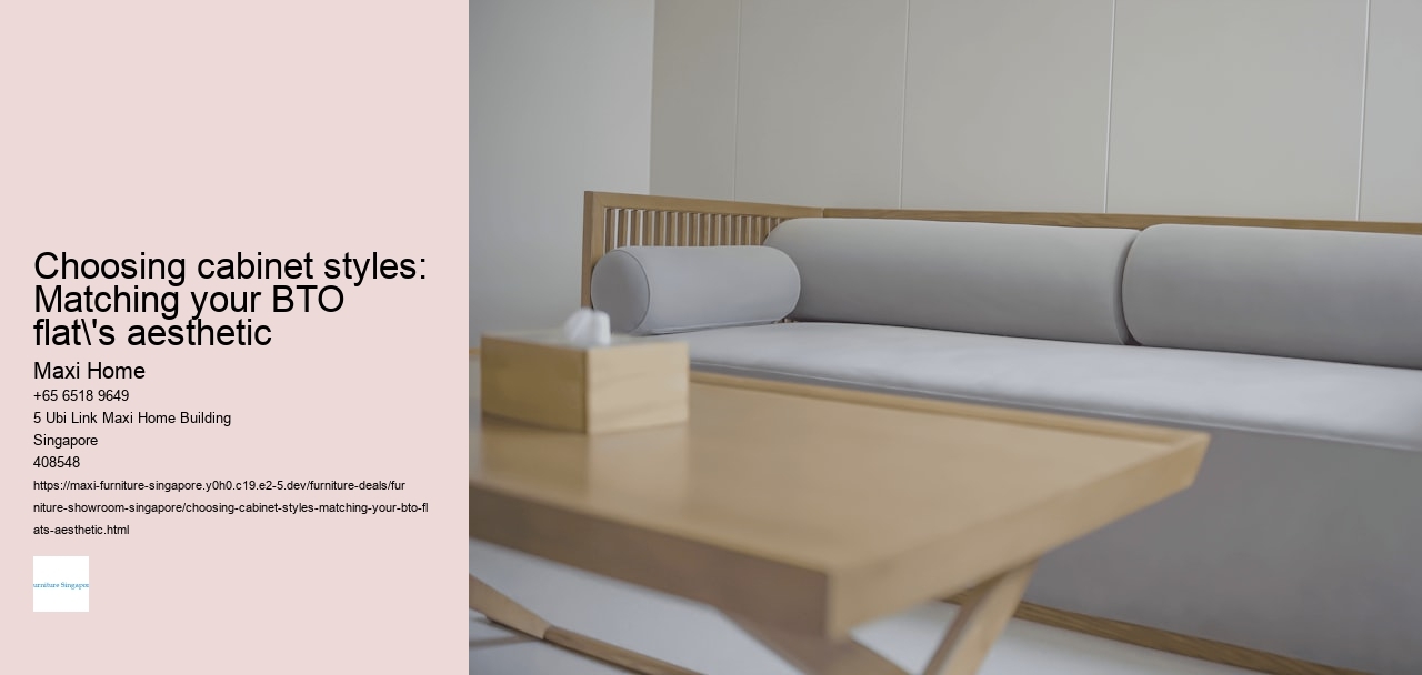 Choosing cabinet styles: Matching your BTO flat's aesthetic