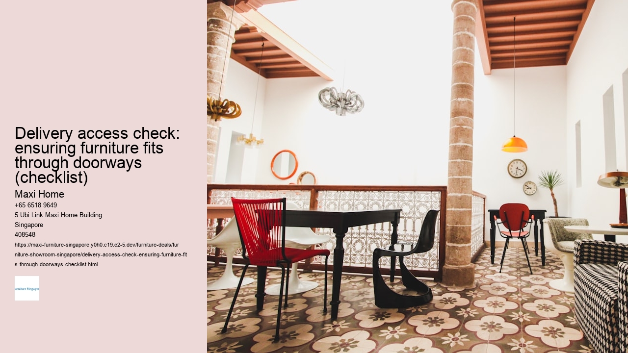 Delivery access check: ensuring furniture fits through doorways (checklist)