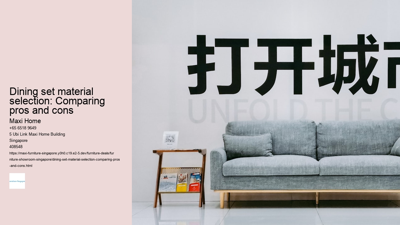 Dining set material selection: Comparing pros and cons