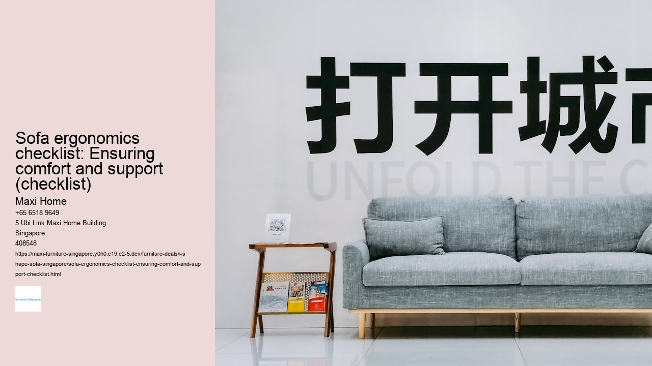 Sofa ergonomics checklist: Ensuring comfort and support (checklist)