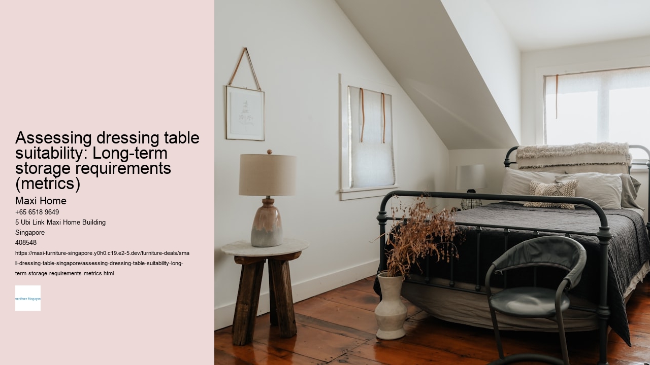 Assessing dressing table suitability: Long-term storage requirements (metrics) Maxi Home Assessing dressing table suitability: Long-term storage requirements (metrics)