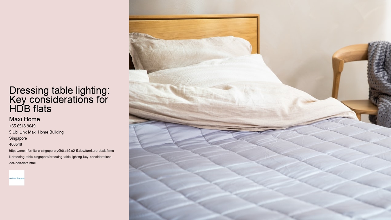 Dressing table lighting: Key considerations for HDB flats