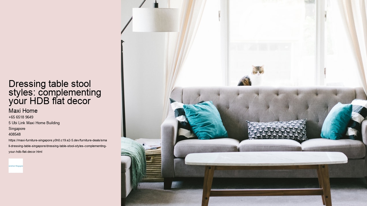 Dressing table stool styles: complementing your HDB flat decor
