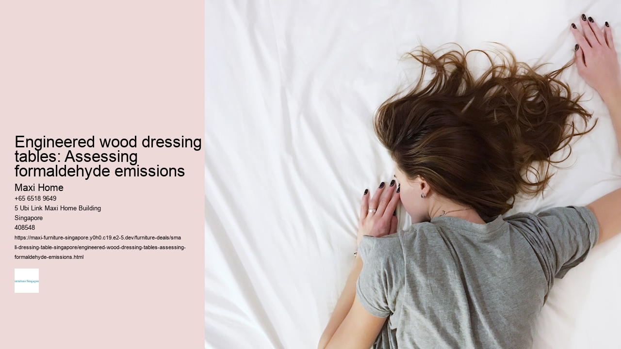 Engineered wood dressing tables: Assessing formaldehyde emissions