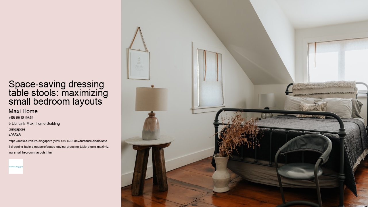 Space-saving dressing table stools: maximizing small bedroom layouts