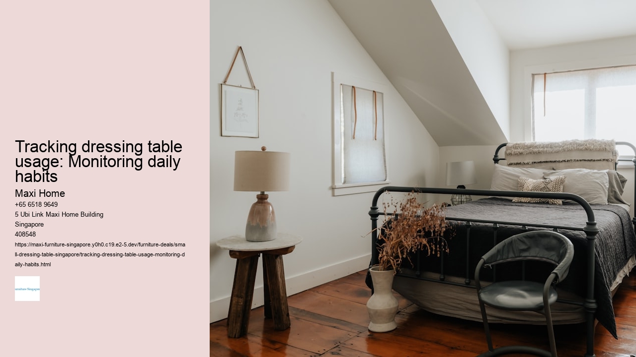 Tracking dressing table usage: Monitoring daily habits